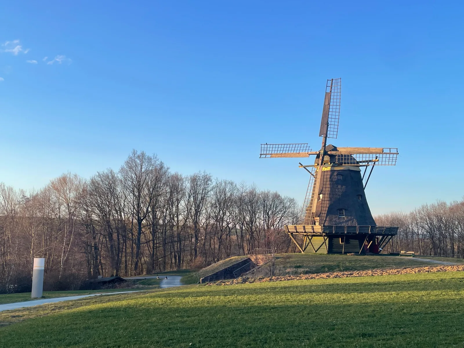 Historic windmill in the open grounds at Hessenpark